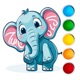 Coloring pages for little kids app icon - Entertainment app for iPhone