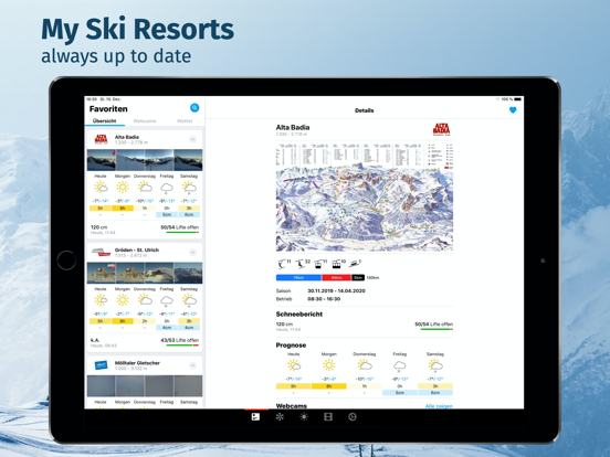 bergfex: Skiing & Tracking iPad screenshot 3 - Weather app