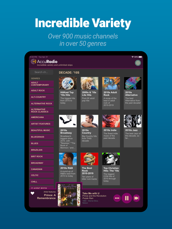 Screenshot #6 pour AccuRadio: Curated Music Radio