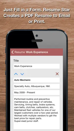Capture d'écran de Resume Star: Pro CV Maker sur iPhone 4
