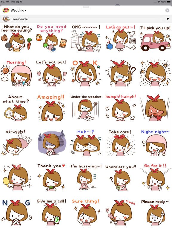 Wedding Sticker Emojis iPad screenshot 10 - Stickers app