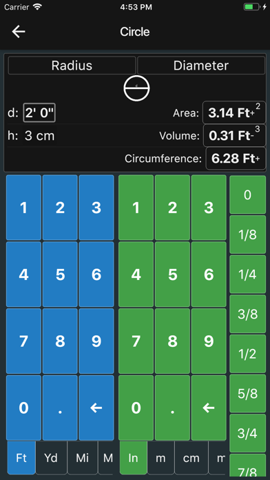 Feet and Inches Calculator iPhone screenshot 8 - Utilities app