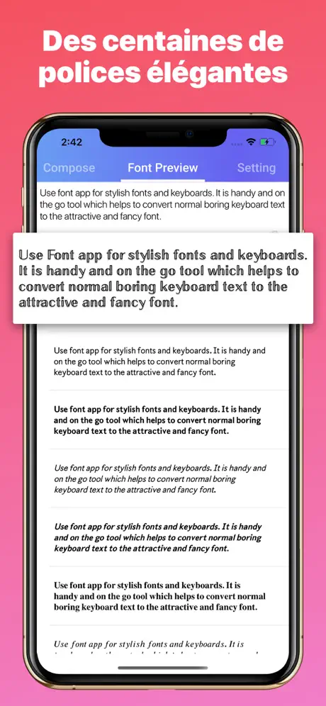 texte designer police ecriture