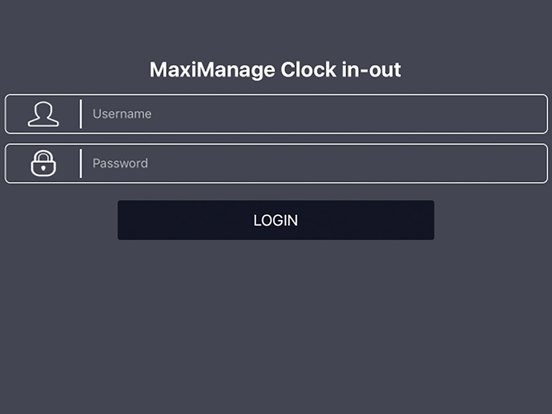 MaxiManage Staff Clock In-Out iPad screenshot