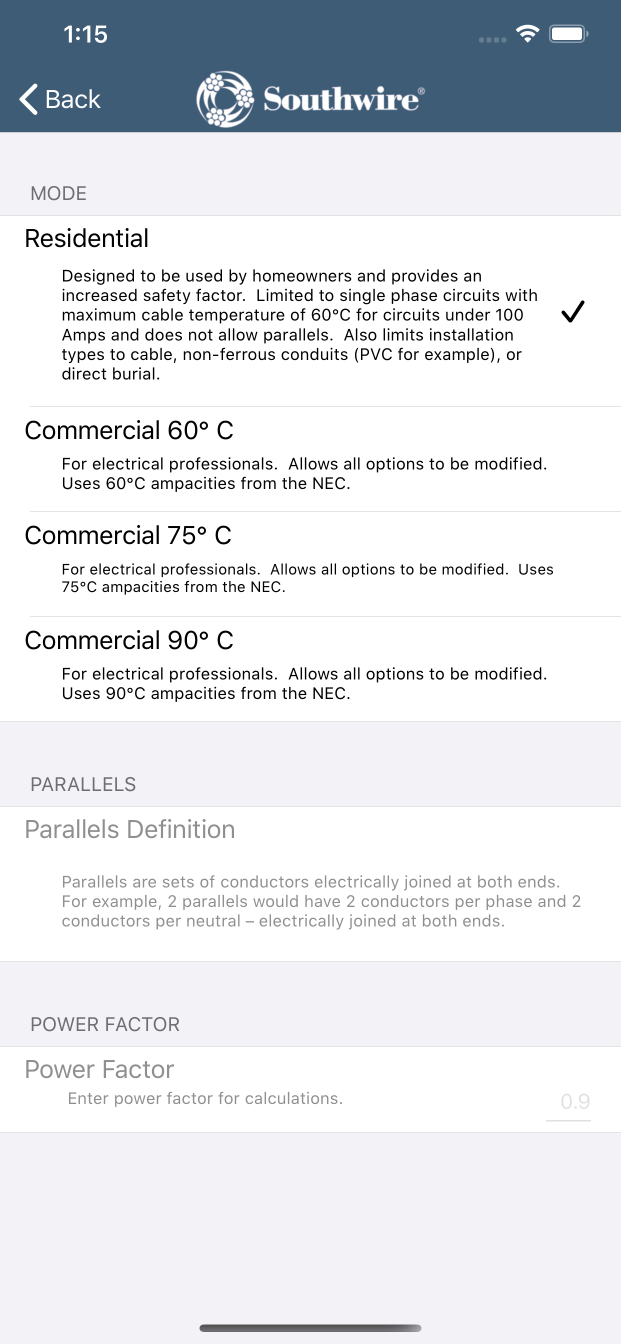 Southwire® Voltage Drop Calc