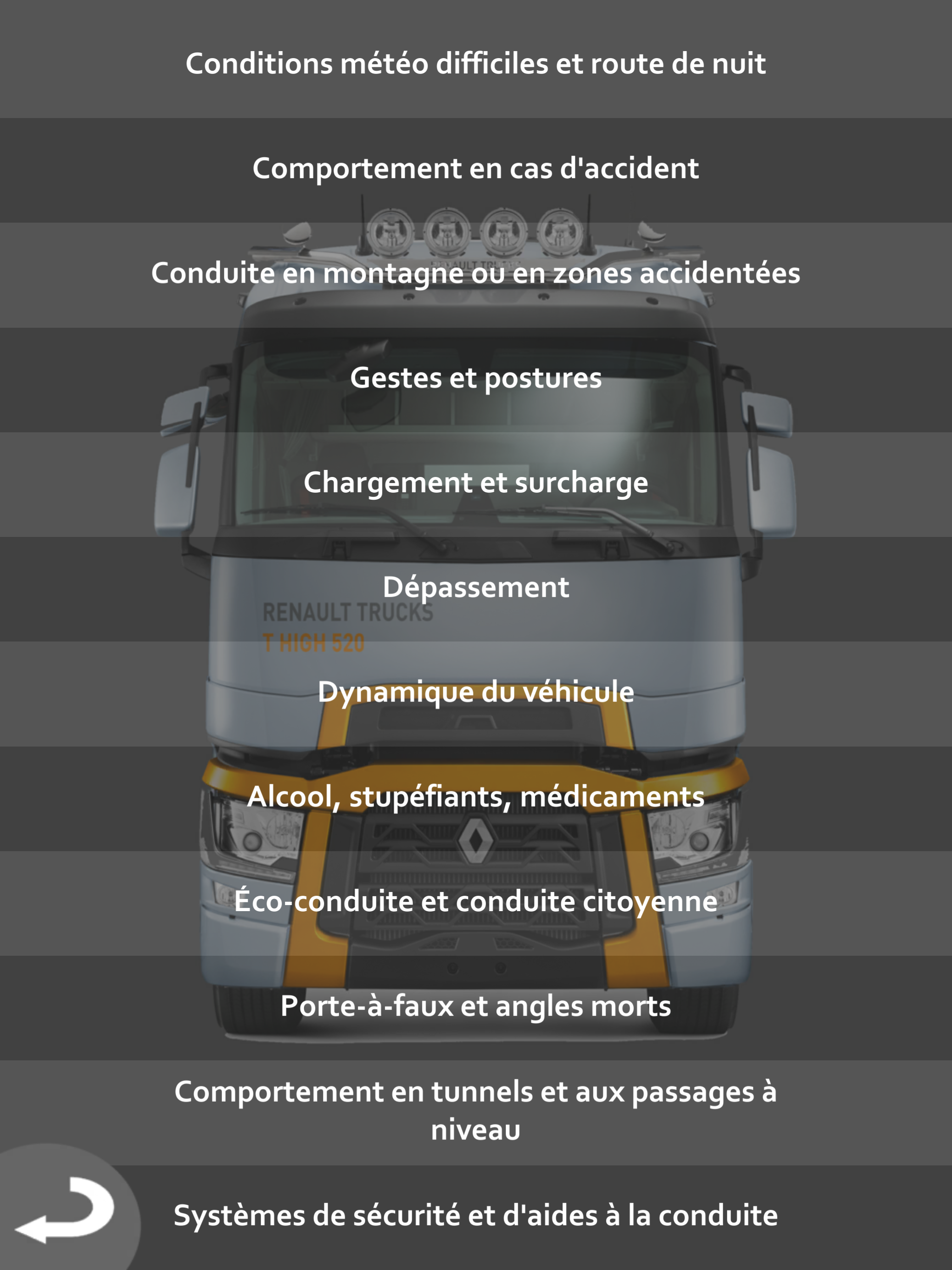 Examen Permis Poids Lourd