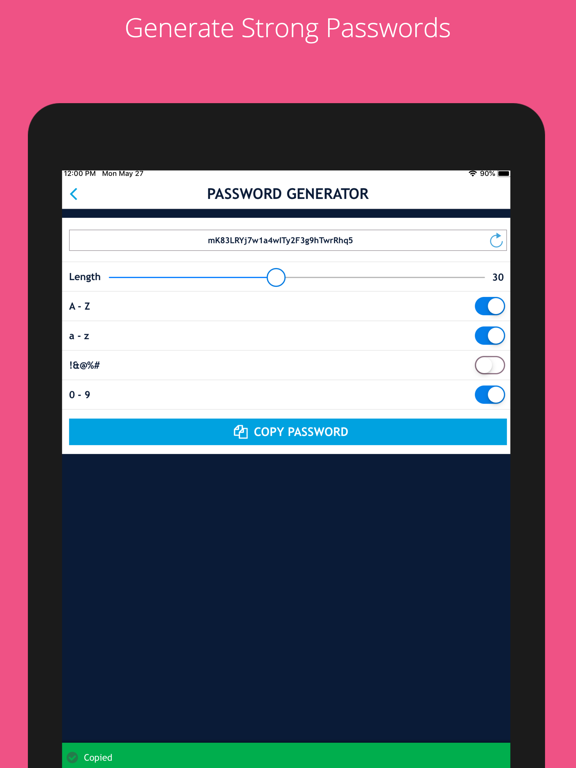 Authenticator Password Manager iPad screenshot