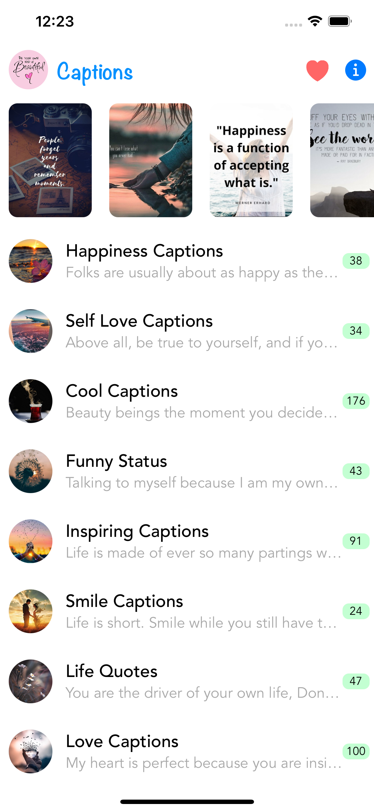 Best Captions & Status