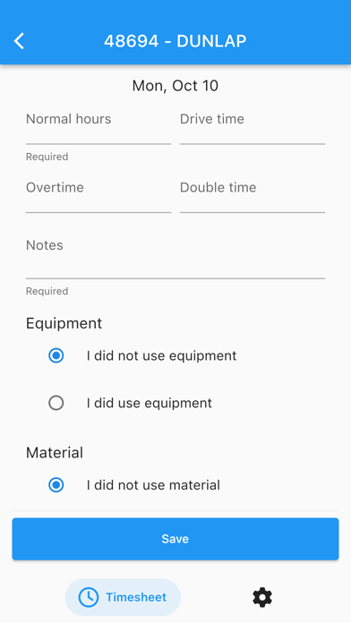 Boomerang Timesheets Screenshot