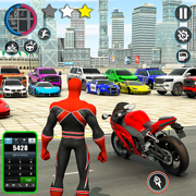 Superhero Bike racing stunt