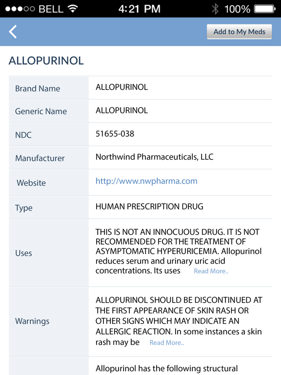 Screenshot #6 pour Pill Identifier and Drug List