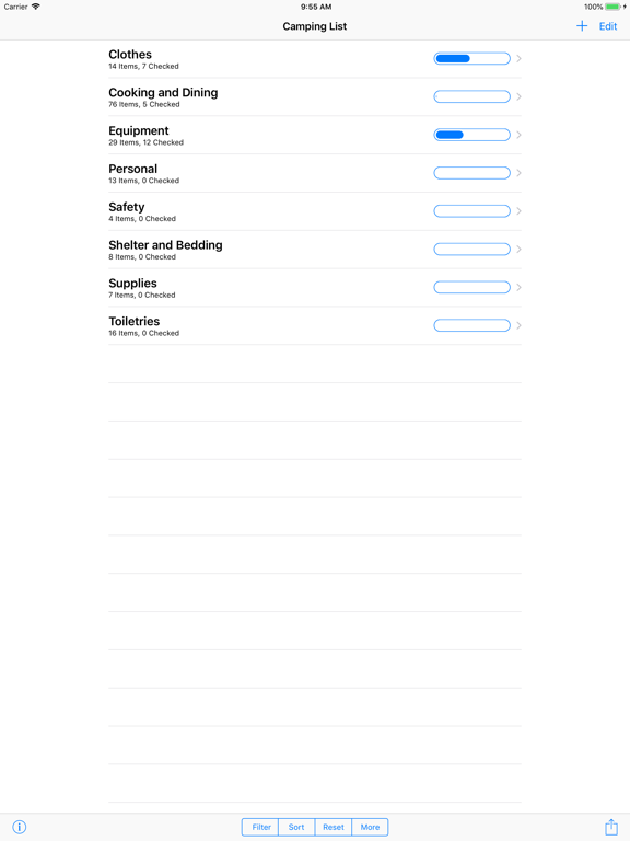 Screenshot #4 pour Camping List