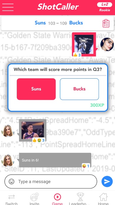 ShotCaller - Make Sports Picks Screenshot