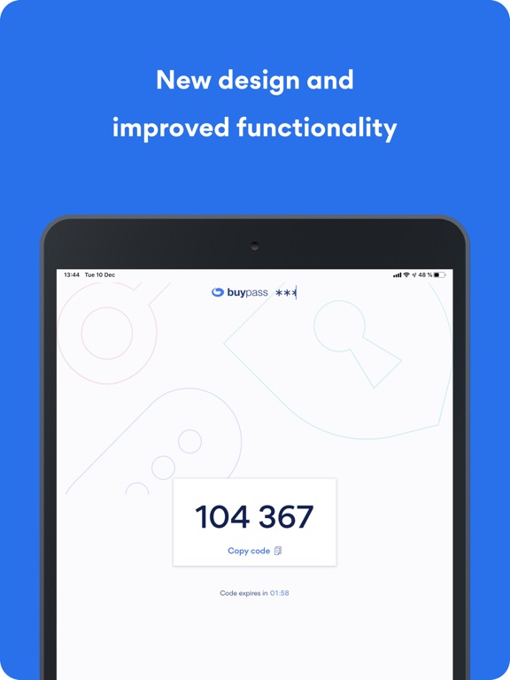 Buypass Code iPad screenshot 4 - Utilities app