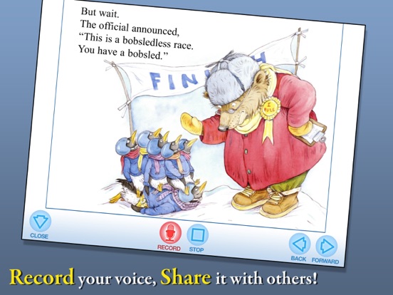 Tacky and the Winter Games iPad screenshot 4 - Book app