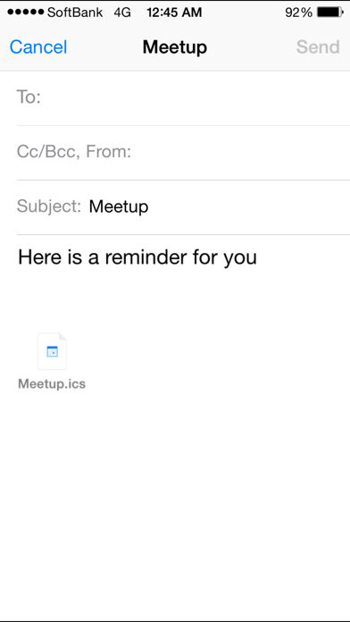 Send Calendar Event Screenshot 4 of 4