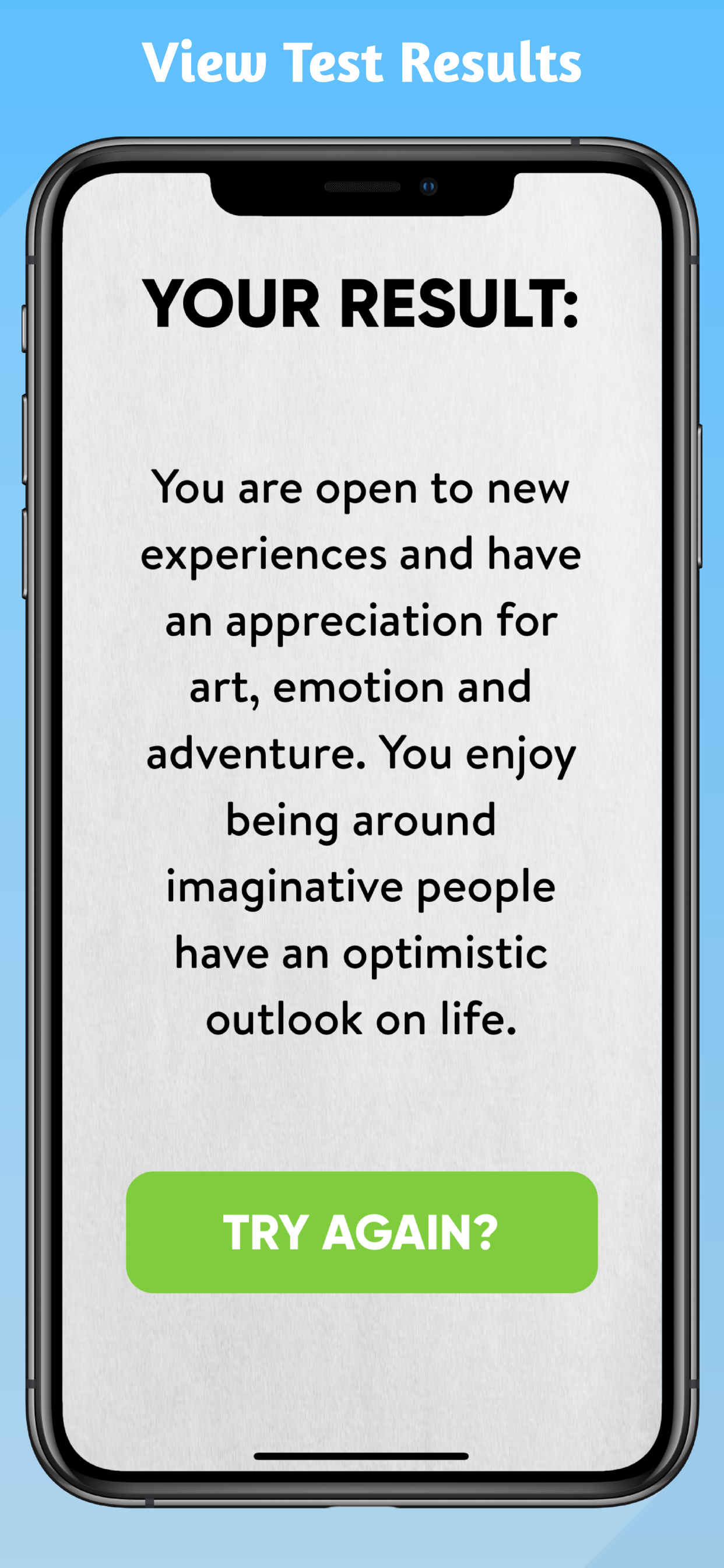 See First: Personality Test