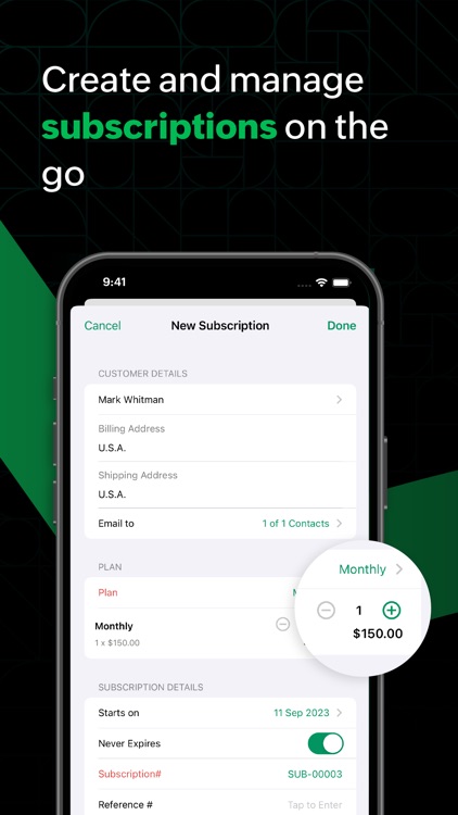 Zoho Billing Management App