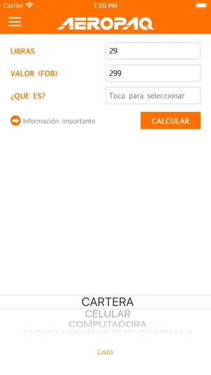 Aeropaq screenshot 3