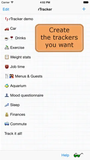 rTracker: Track It Your Way screenshot 1