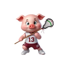 Lacrosse Piglet Stickers