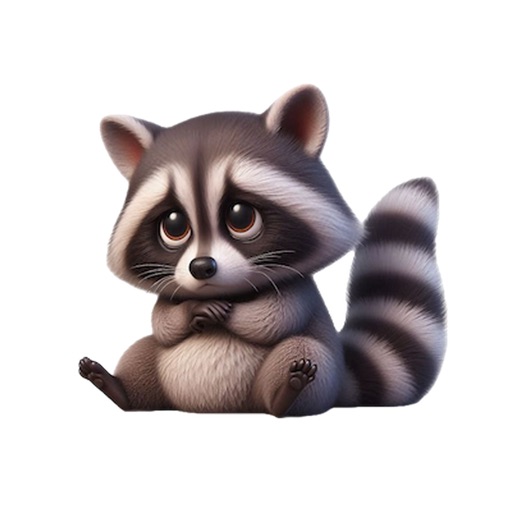Sad Raccoon Stickers icon