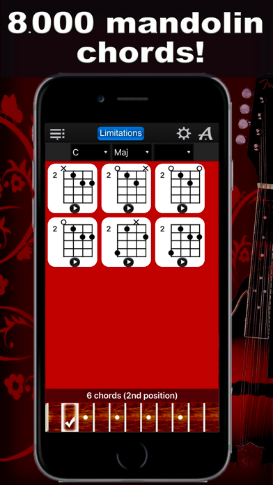Screenshot #1 pour Mandolin Chords Compass Lite