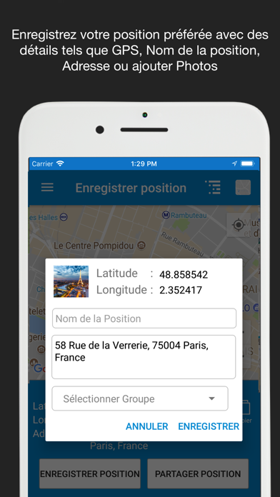 Screenshot #2 pour Enregistrer Position GPS