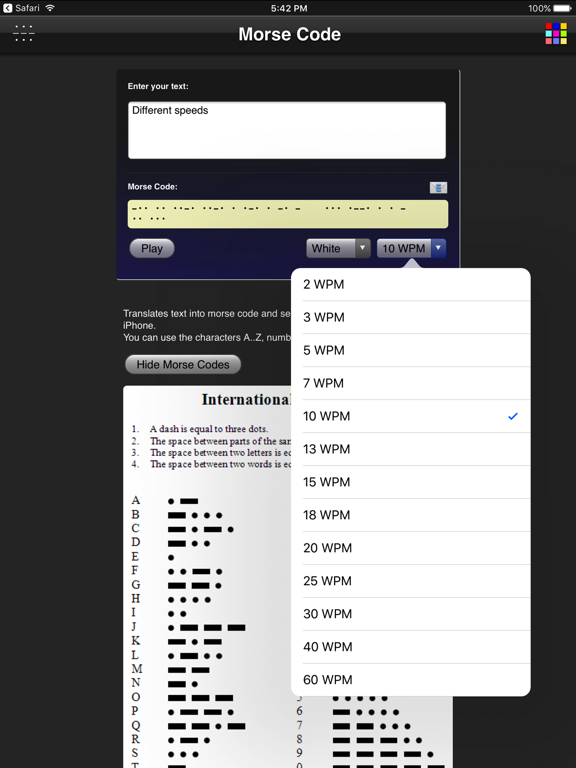 Screenshot #5 pour Morse Code