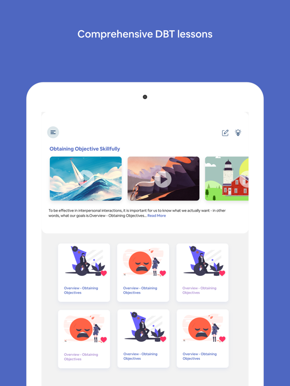 DBT Coach iPad screenshot 6 - Health & Fitness app