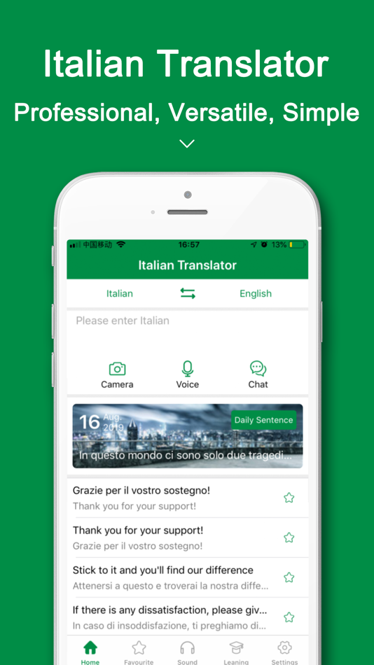 #1. ItTranslator Italian Translate (iOS) 由: Shanghai Baowu Network Technology Co., Ltd.