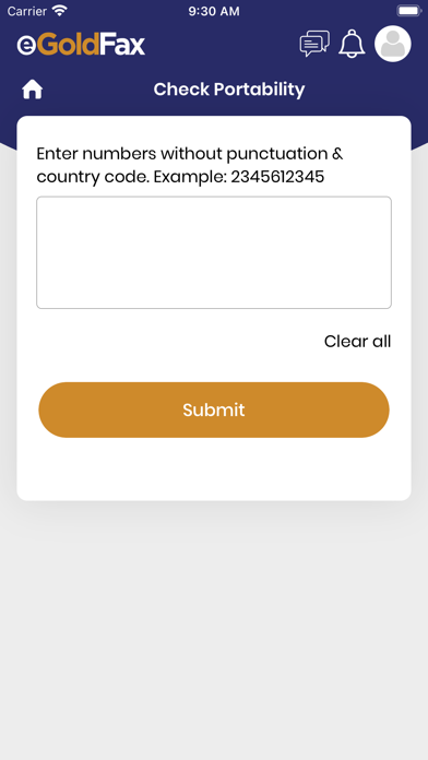 eGoldFax Reseller Connect App Screenshot