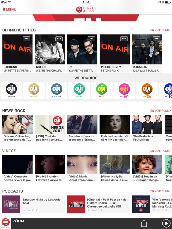 Screenshot #4 pour OUI FM La Radio du Rock.