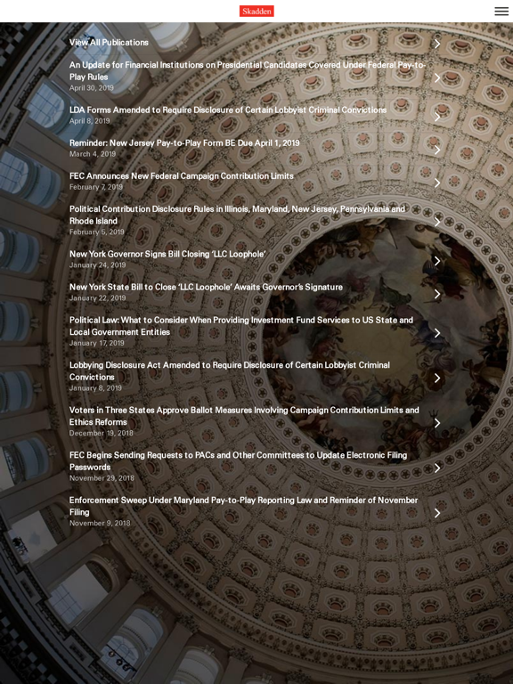 Skadden Political Law iPad screenshot 10 - Business app