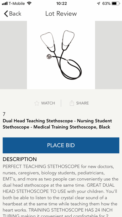 Blitzstock Auctions Screenshot