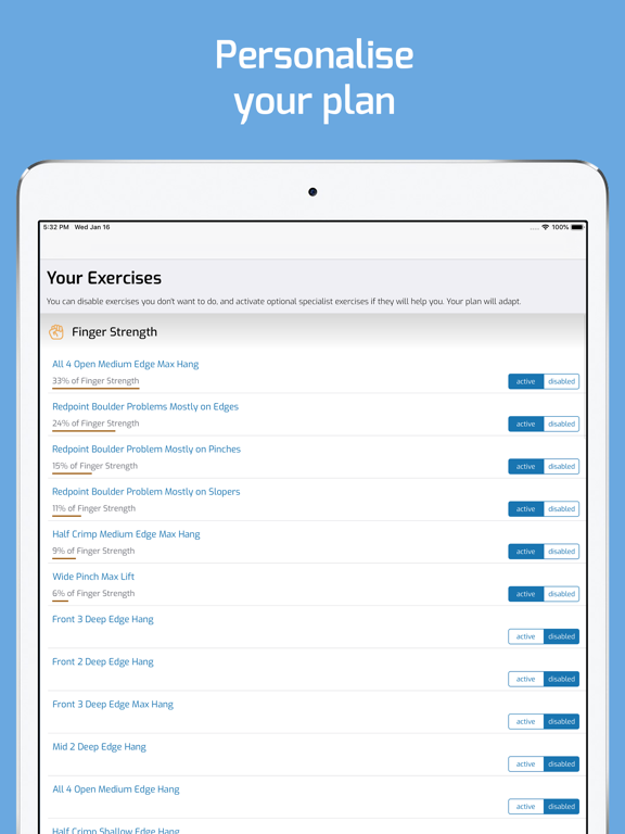 ClimbingCoach Training iPad screenshot 7 - Health & Fitness app