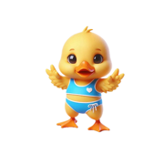Bikini Duckling Stickers