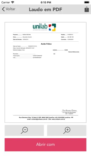 Laboratório App screenshot 3