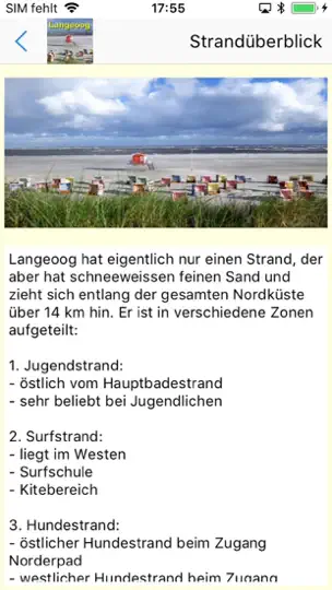 Screenshot von Langeoog App Für Den Urlaub auf dem iPhone 8