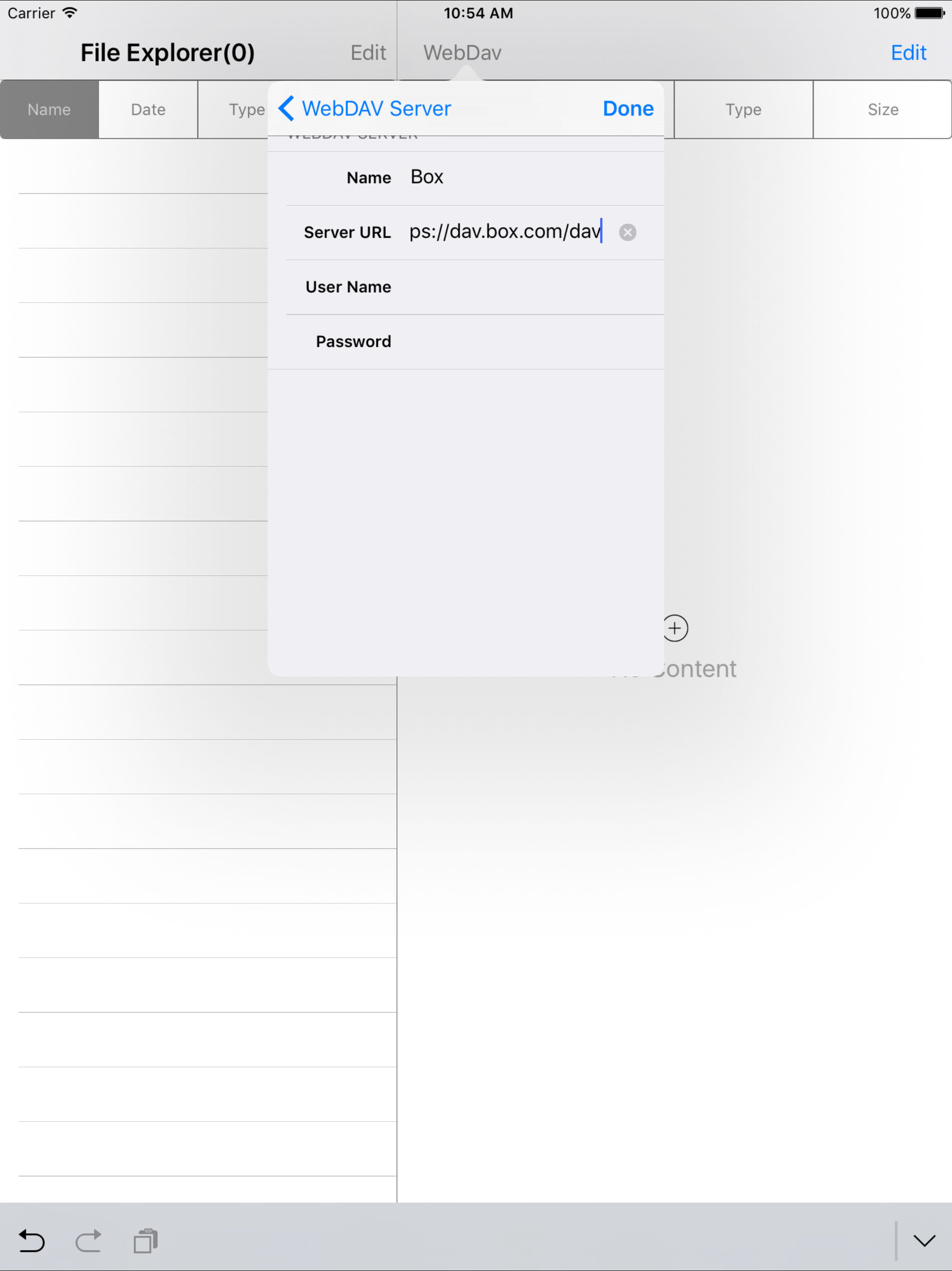 My WebDAV screenshot 6