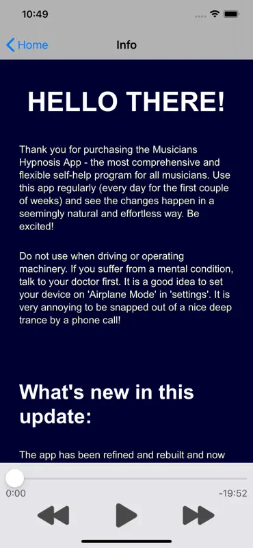 Musicians Hypnosis screenshot 2 of 4