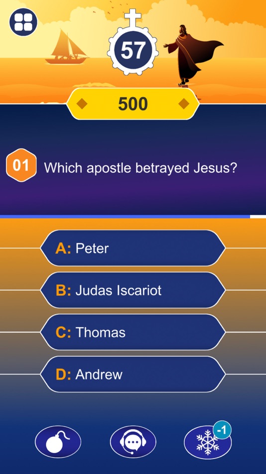#9. Bible Trivia: Fun Quiz Games (iOS) By: Dang Com