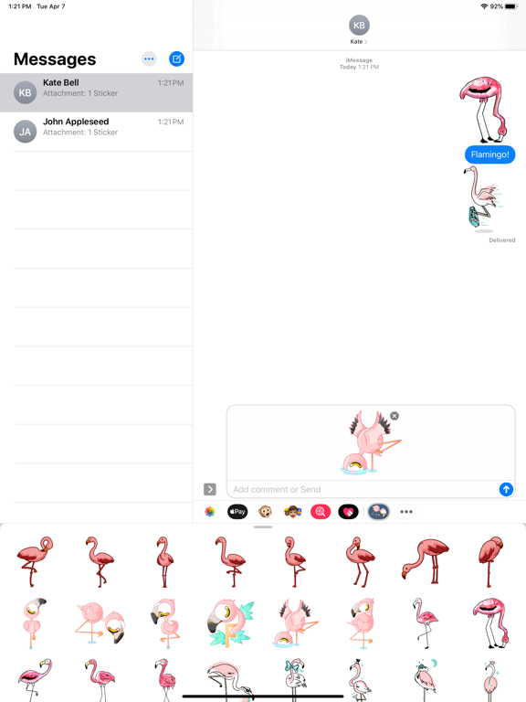 Screenshot #6 pour Pink Gentle Flamingo Stickers
