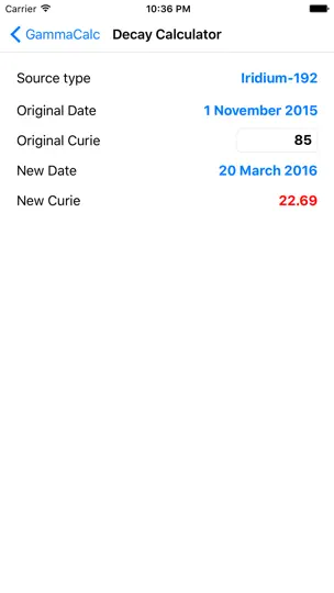 Screenshot von Gamma Calculator Pro auf dem iPhone 5