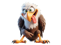 Goofy Eagle Stickers