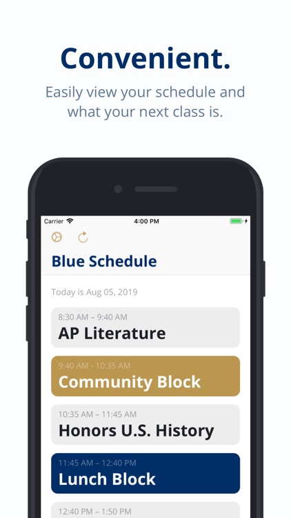 Heritage Hall Schedule
