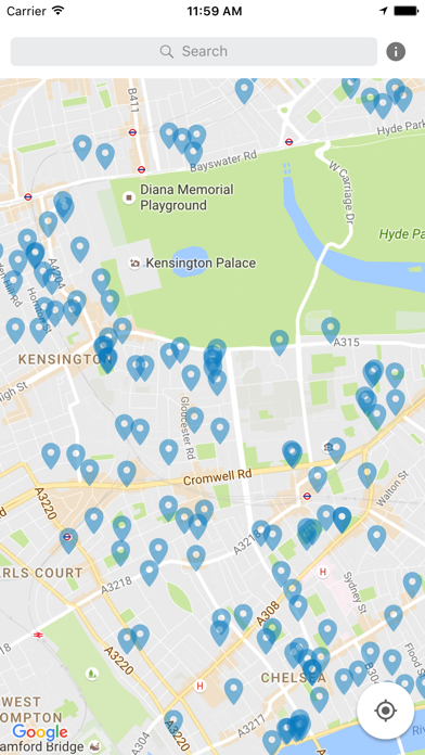 Blue Plaques London iPhone screenshot 1 - Travel app