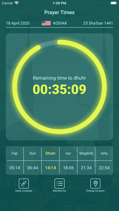 Prayer Times - Athan Times Screenshot