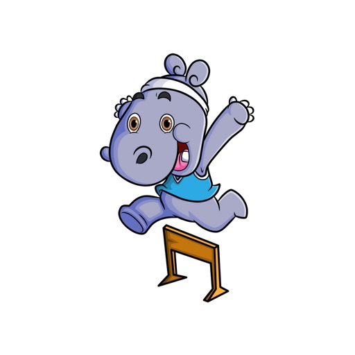 Hippo Athlete Stickers icon