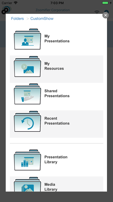 Zoomifier SalesHub app screenshot